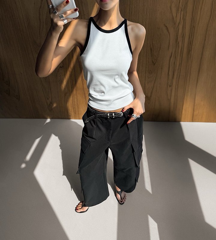 Paper Moon - Korean Women Fashion - #momslook - Structured Double Cargo Pants - 4