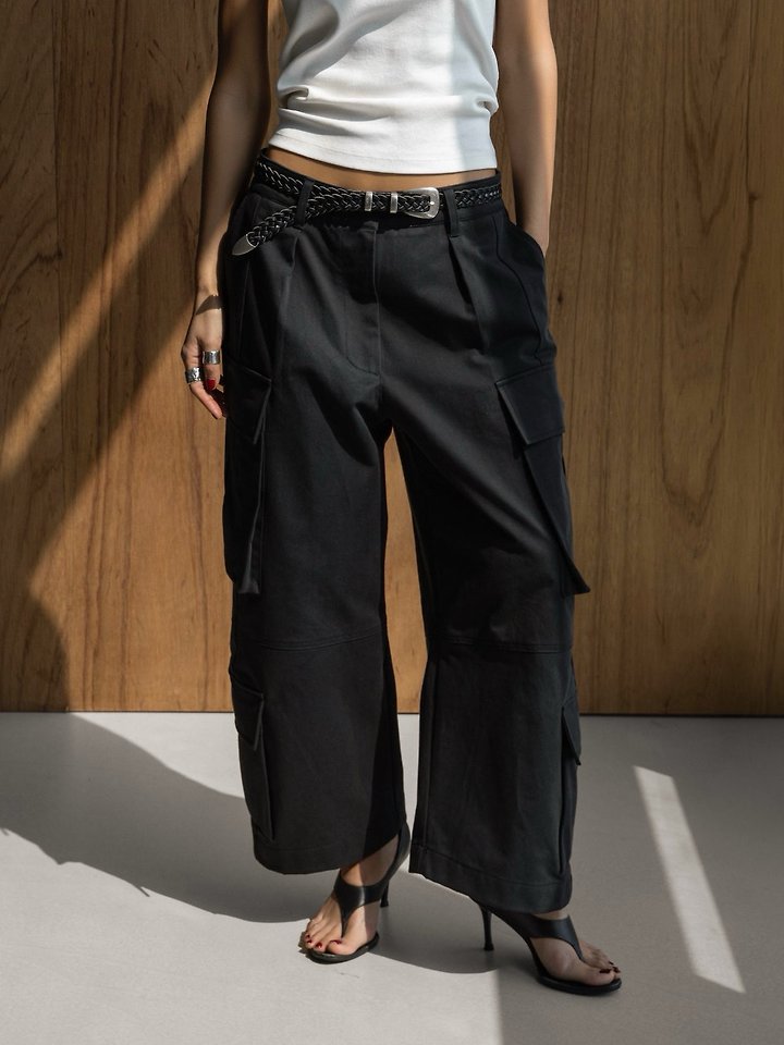 Paper Moon - Korean Women Fashion - #womensfashion - Structured Double Cargo Pants - 6