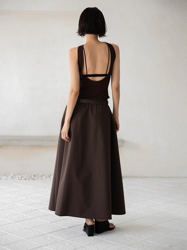 Paper Moon - Korean Women Fashion - #momslook - Crispy A-Line Full Maxi Flare Skirt - 4