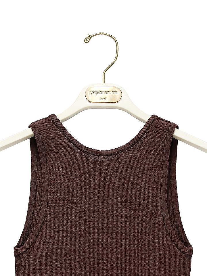 Paper Moon - Korean Women Fashion - #womensfashion - Classic Backless Detail Sleeveless Knit Top - 10