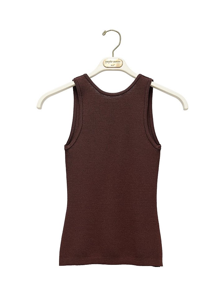 Paper Moon - Korean Women Fashion - #womensfashion - Classic Backless Detail Sleeveless Knit Top - 8