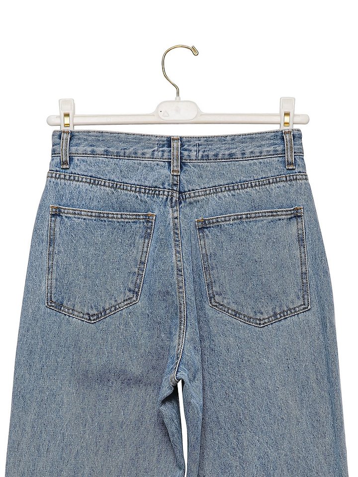 Paper Moon - Korean Women Fashion - #womensfashion - Classic Domingo Detail Straight Denim Pants - 8