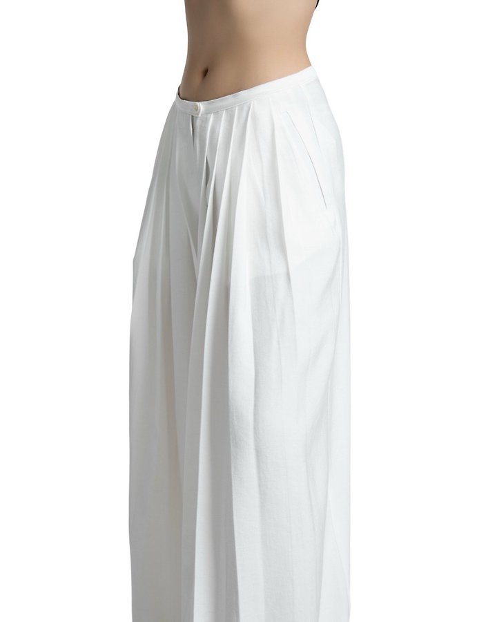 Paper Moon - Korean Women Fashion - #womensfashion - Bamboo Pleated Pintuck Wide Trousers - 5