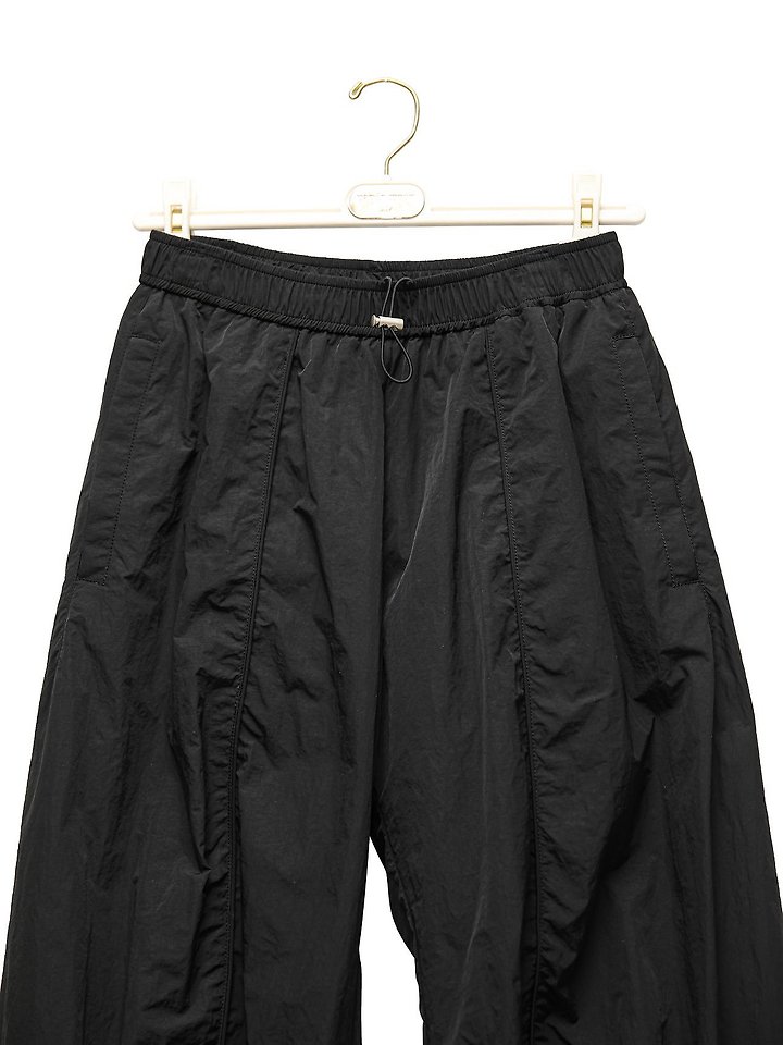 Paper Moon - Korean Women Fashion - #womensfashion - Nylon Drawstring Wide Twist Pattern Trousers - 10