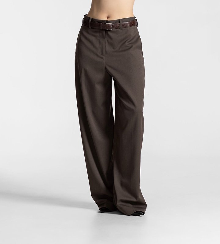 Paper Moon - Korean Women Fashion - #womensfashion - Wool Silk Low Trousers - 6
