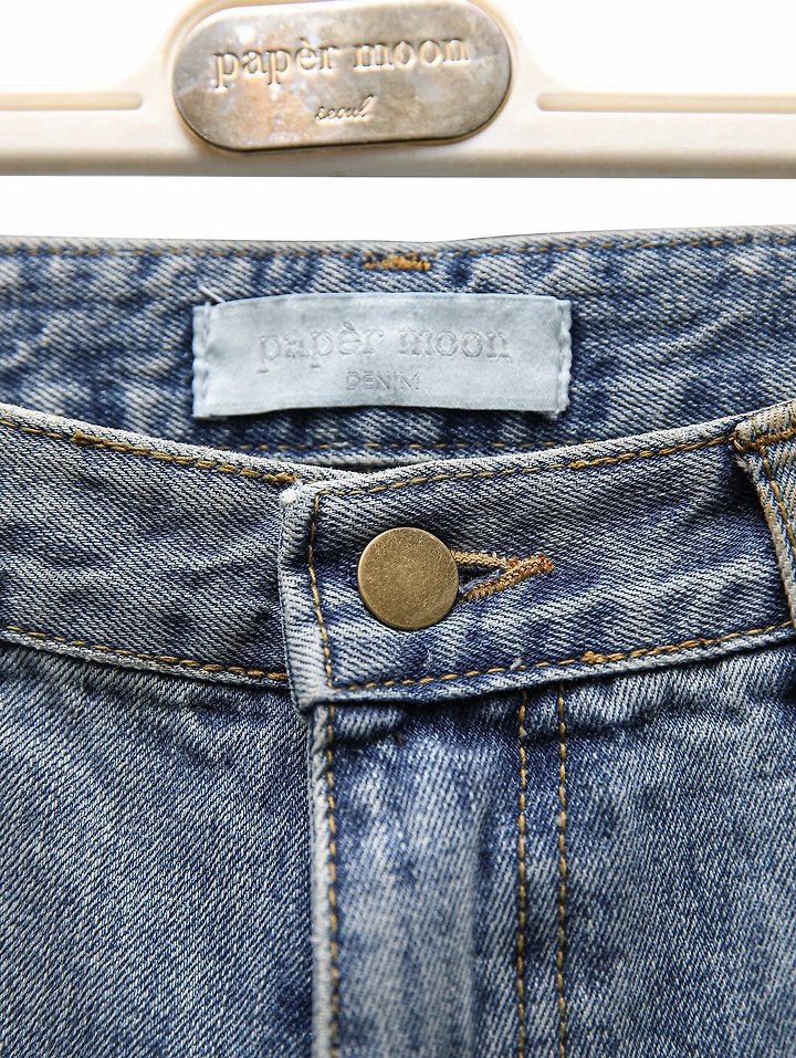Paper Moon - Korean Women Fashion - #womensfashion - Dusty Mud Washed Wide Denim Trousers - 11