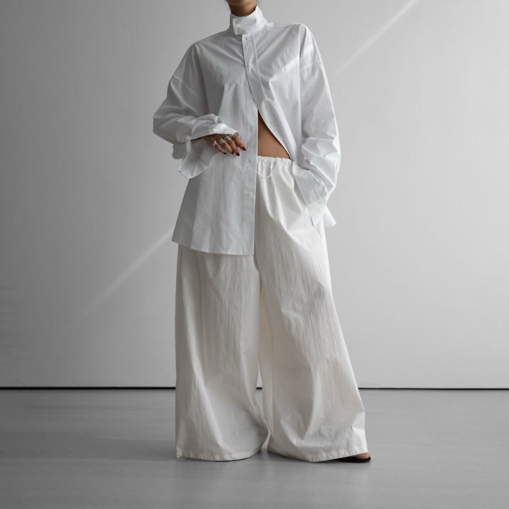 Paper Moon - Korean Women Fashion - #womensfashion - Cotton Balloon Wide Trousers - 3
