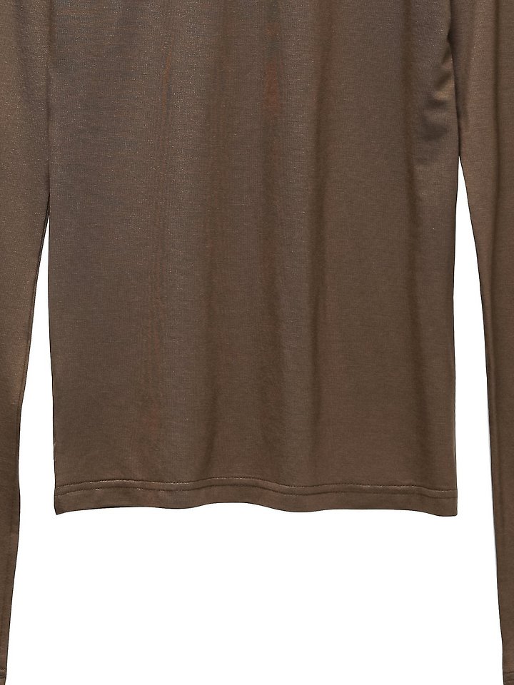 Paper Moon - Korean Women Fashion - #womensfashion - Classic Slim Fit Tencel Crew Neck Top - 11
