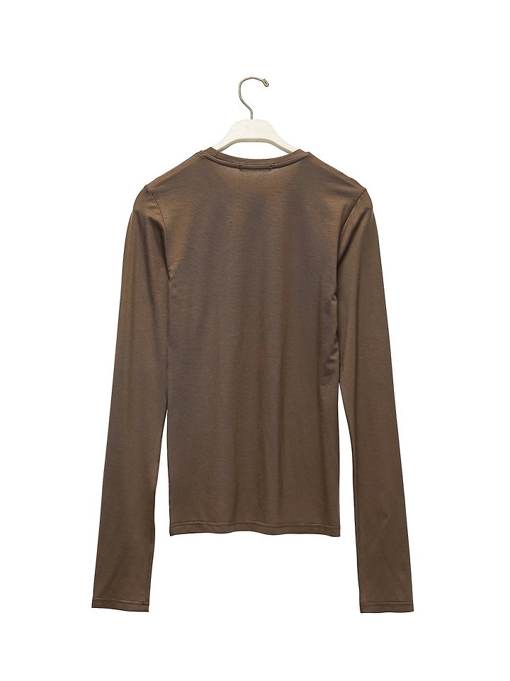 Paper Moon - Korean Women Fashion - #womensfashion - Classic Slim Fit Tencel Crew Neck Top - 5