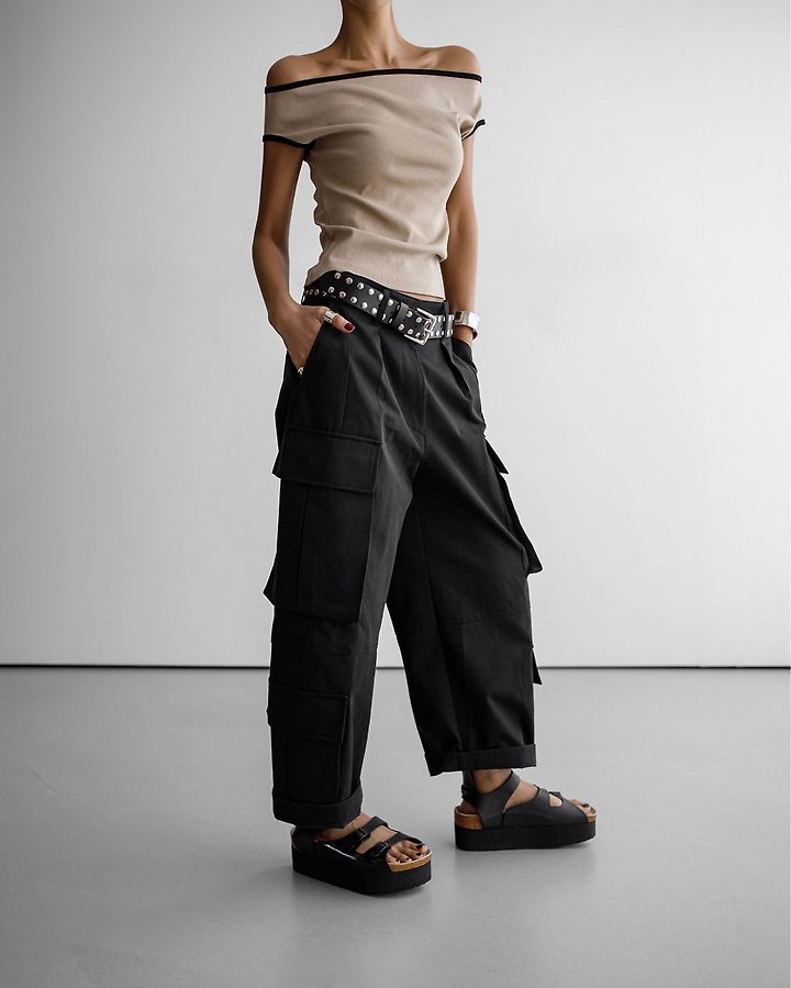 Paper Moon - Korean Women Fashion - #womensfashion - Structure Double Cargo Pants