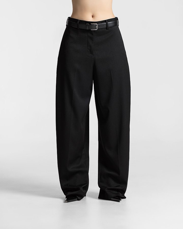 Paper Moon - Korean Women Fashion - #womensfashion - Wool Silk Low Trousers - 3