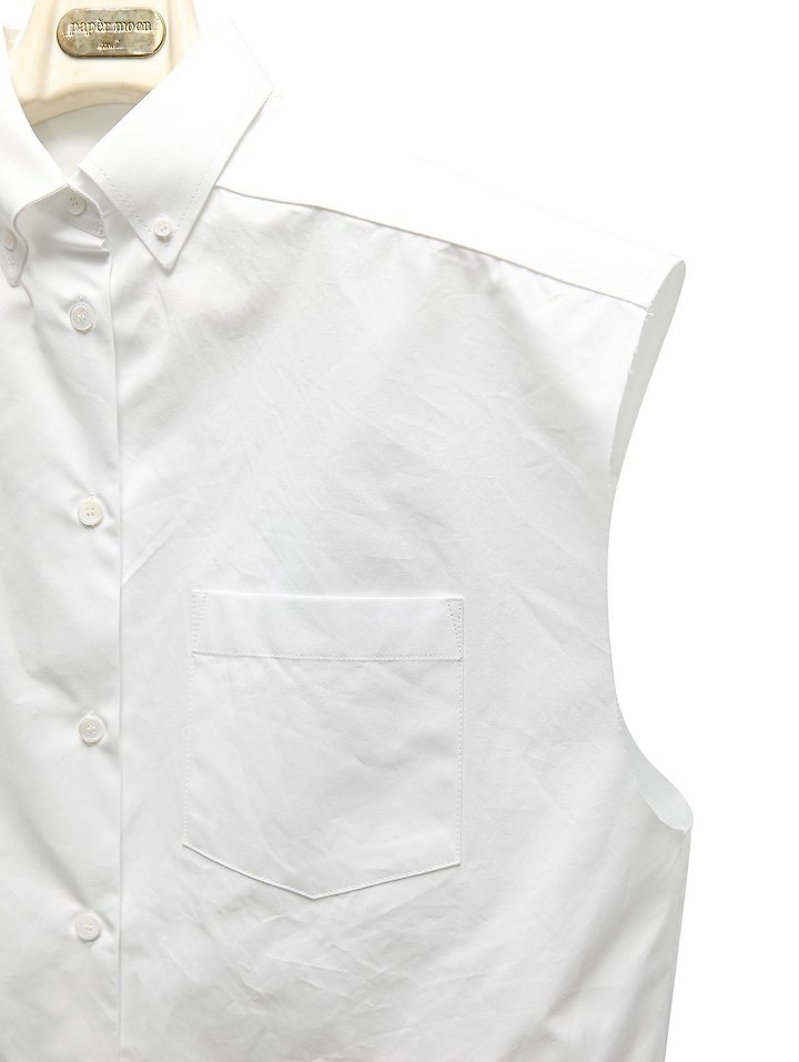 Paper Moon - Korean Women Fashion - #womensfashion - Oversized Square Sleeveless Shirt - 10