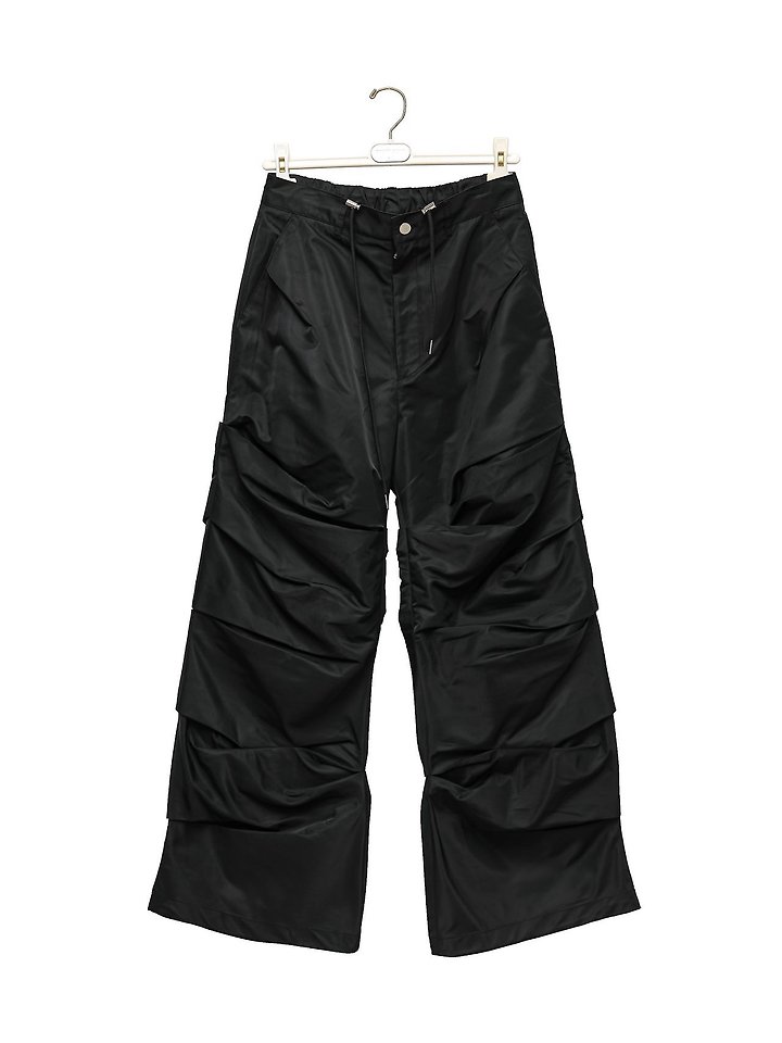 Paper Moon - Korean Women Fashion - #womensfashion - LUX Shirred Crinkle Track Wide Pants - 9