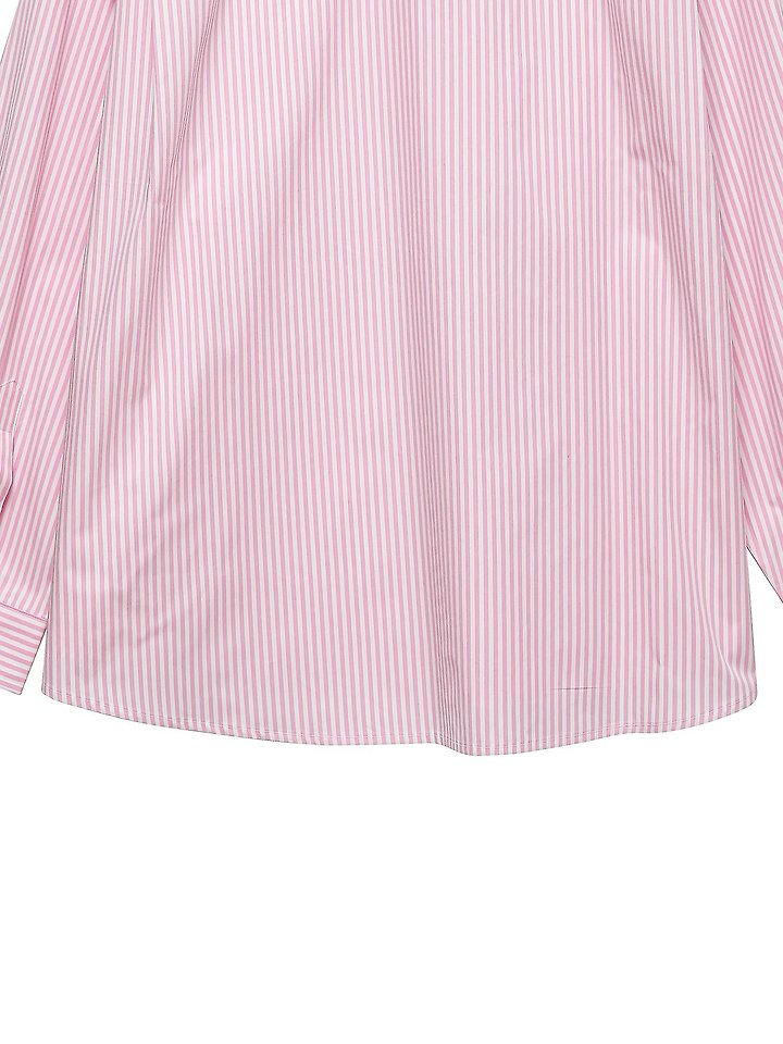 Paper Moon - Korean Women Fashion - #womensfashion - Lounge Striped Set Up Button Down Shirt - 11