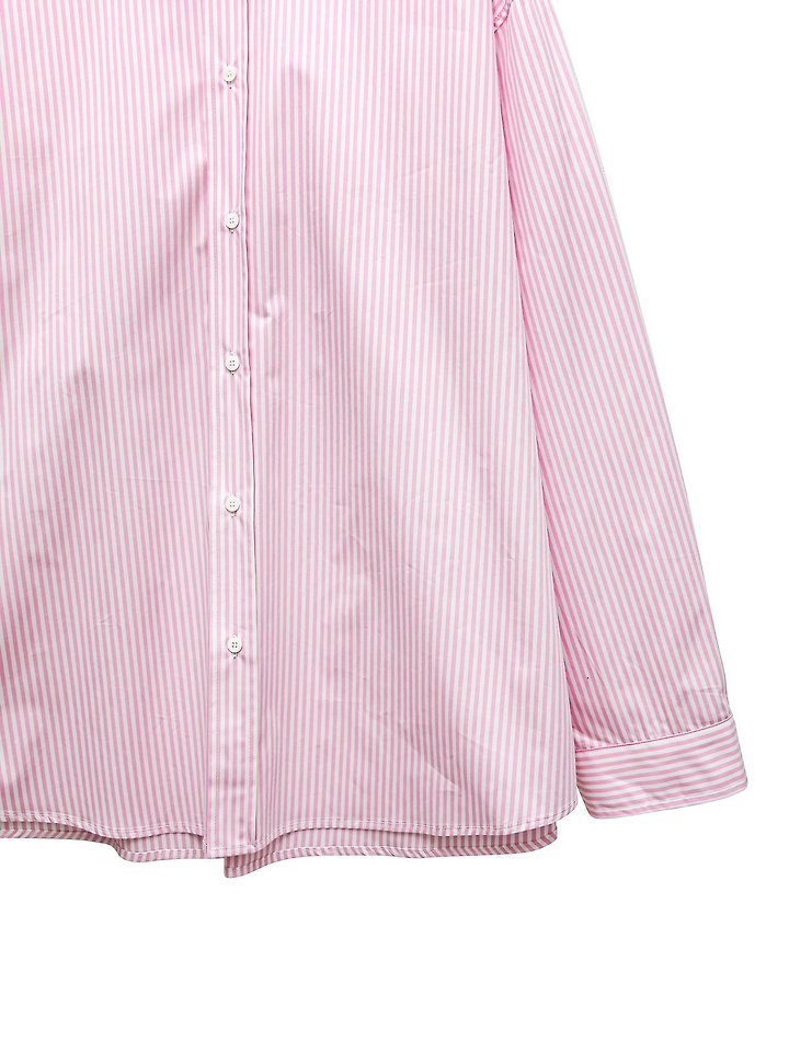 Paper Moon - Korean Women Fashion - #womensfashion - Lounge Striped Set Up Button Down Shirt - 9