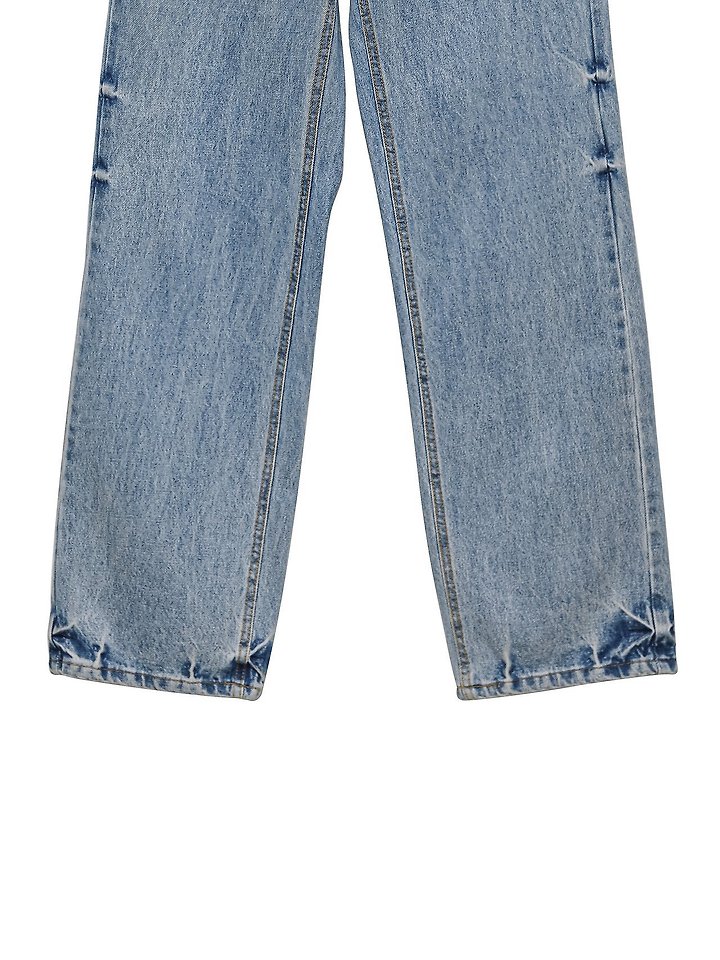 Paper Moon - Korean Women Fashion - #womensfashion - Classic Domingo Detail Straight Denim Pants - 12