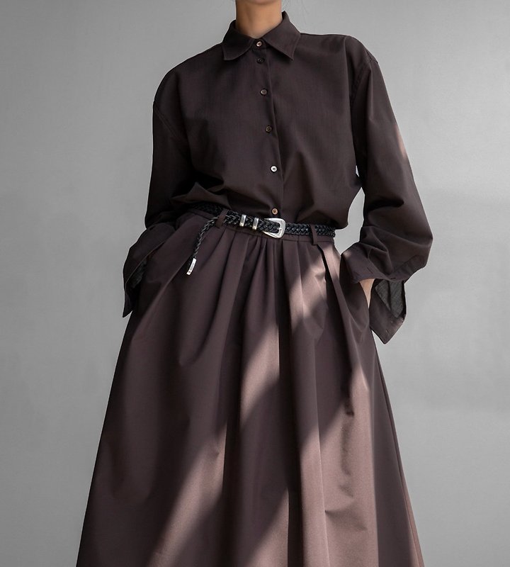 Paper Moon - Korean Women Fashion - #womensfashion - Crispy A-Line Full Maxi Flared Skirt - 2