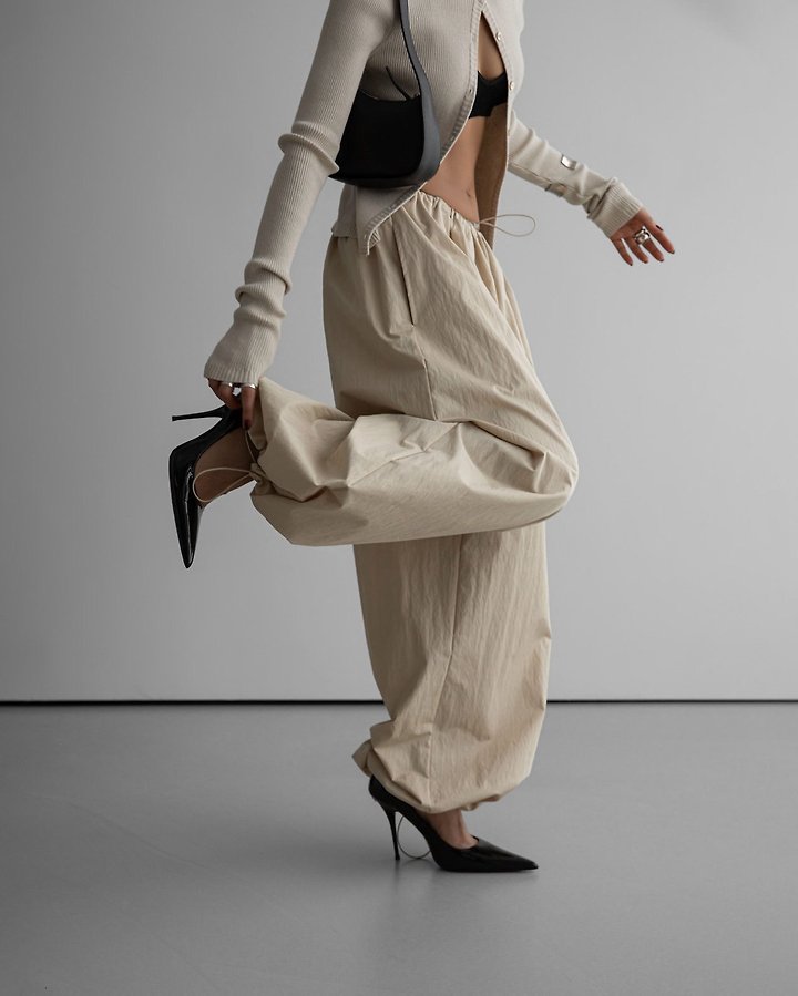 Paper Moon - Korean Women Fashion - #womensfashion - Cotton Balloon Wide Trousers