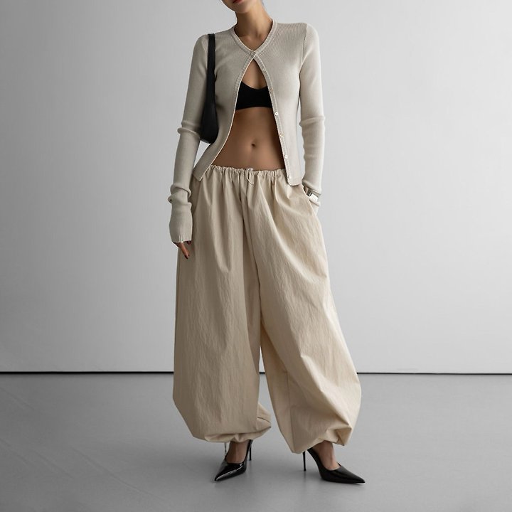 Paper Moon - Korean Women Fashion - #womensfashion - Cotton Balloon Wide Trousers - 5