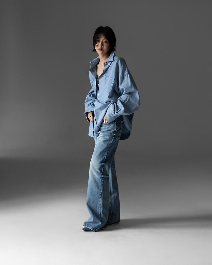 Paper Moon - Korean Women Fashion - #womensfashion - Soft Linen Oversized Button Down Shirt - 2