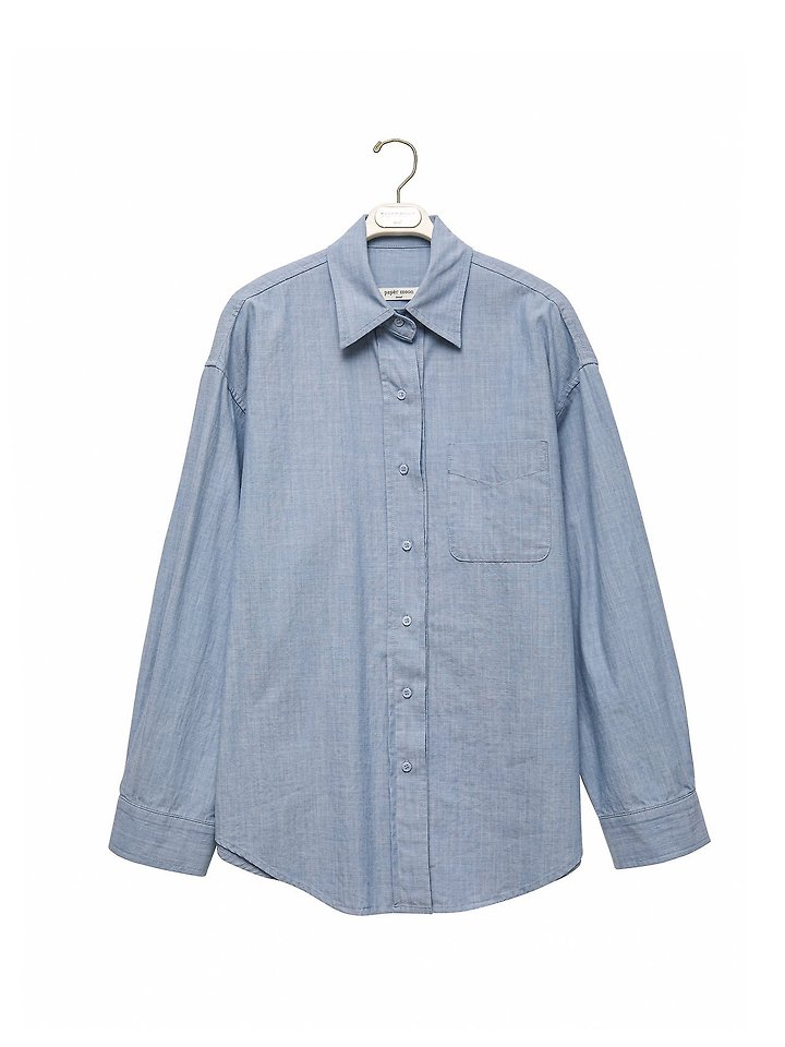 Paper Moon - Korean Women Fashion - #womensfashion - Soft Linen Oversized Button Down Shirt - 6