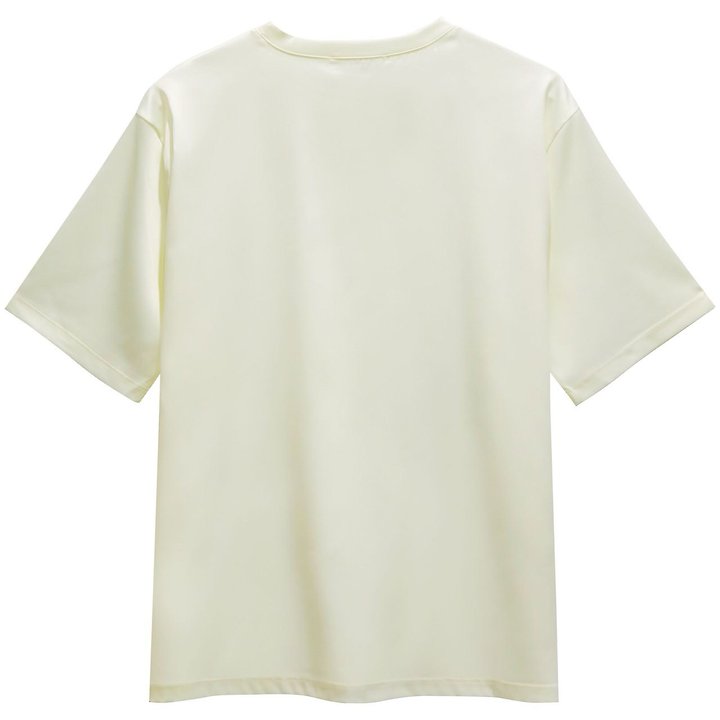 Paper Moon - Korean Women Fashion - #momslook - Classic Silky Satin Short Sleeve Top - 4