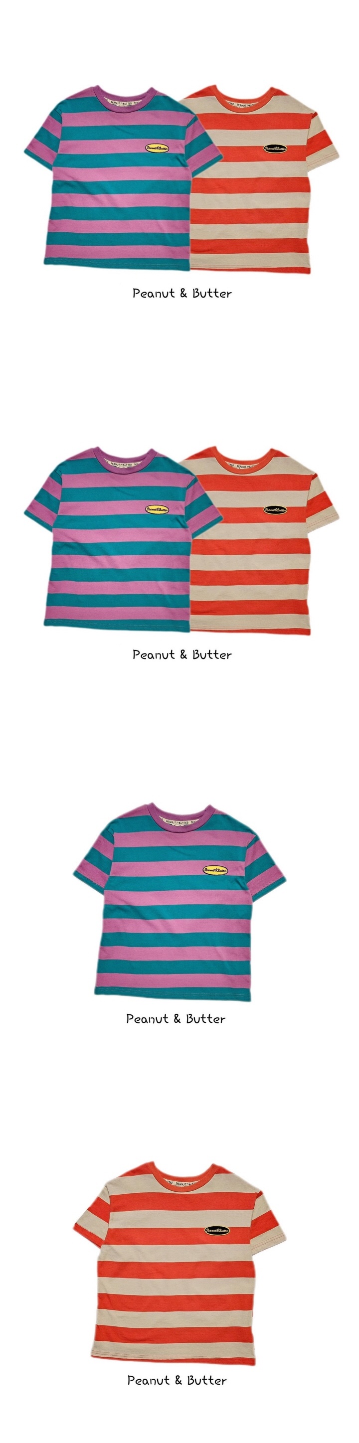 Peanut & Butter - Korean Children Fashion - #Kfashion4kids - Papillon Stripe Short Sleeve Tee - 2