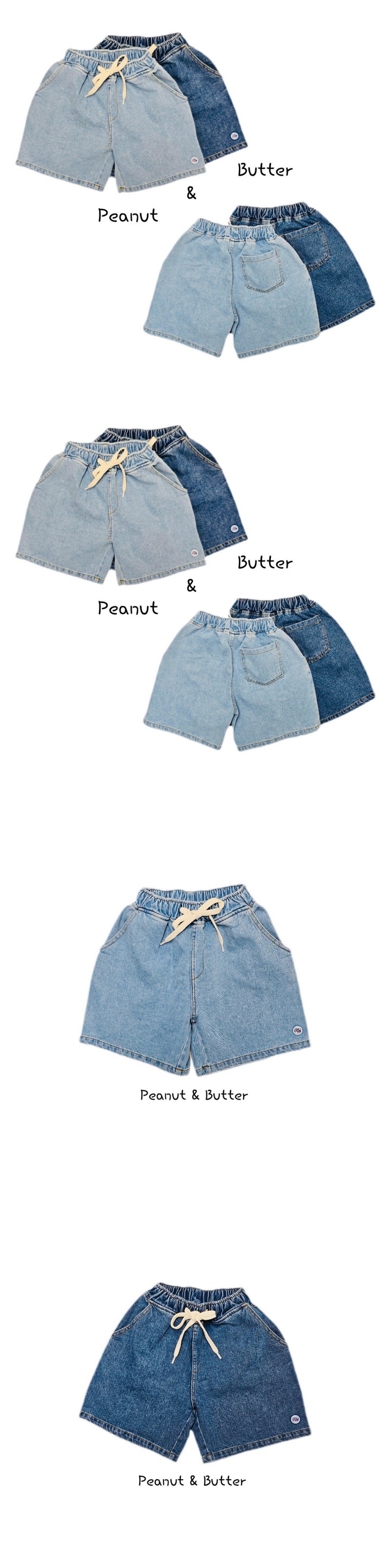 Peanut & Butter - Korean Children Fashion - #childrensboutique - Denim Bermuda Shorts - 2