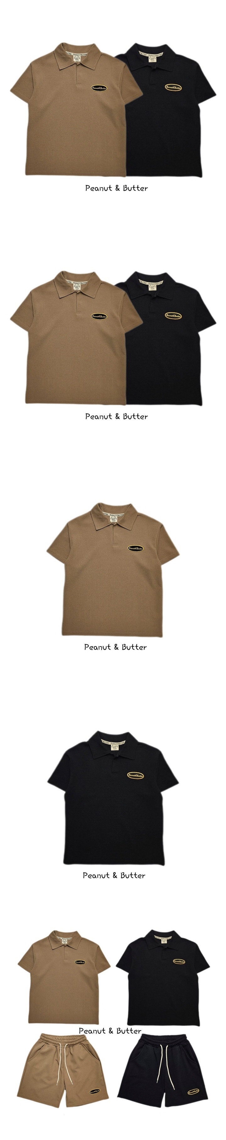Peanut & Butter - Korean Children Fashion - #minifashionista - Mono Minimal Collar Short Sleeve Tee - 2