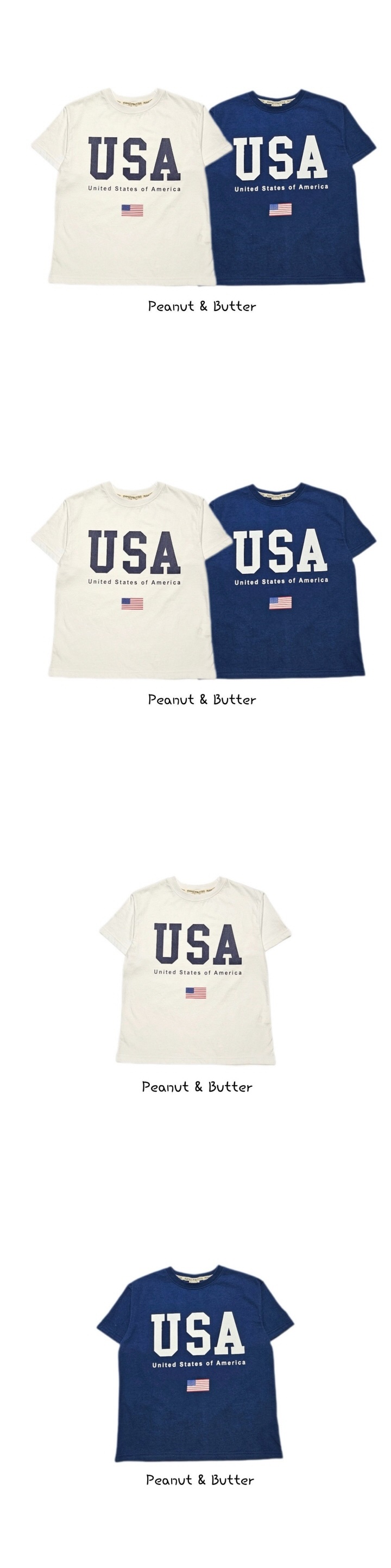 Peanut & Butter - Korean Children Fashion - #toddlerclothing - USA Short Sleeve Tee - 2