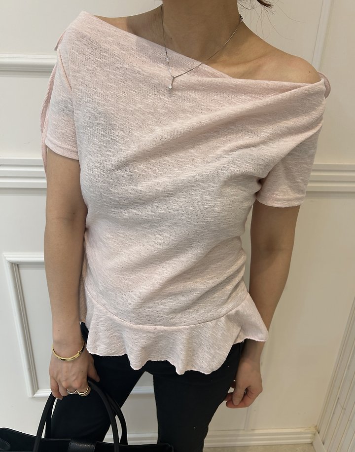 Pearls room - Korean Women Fashion - #momslook - Ellie Ribbon Tee - 3