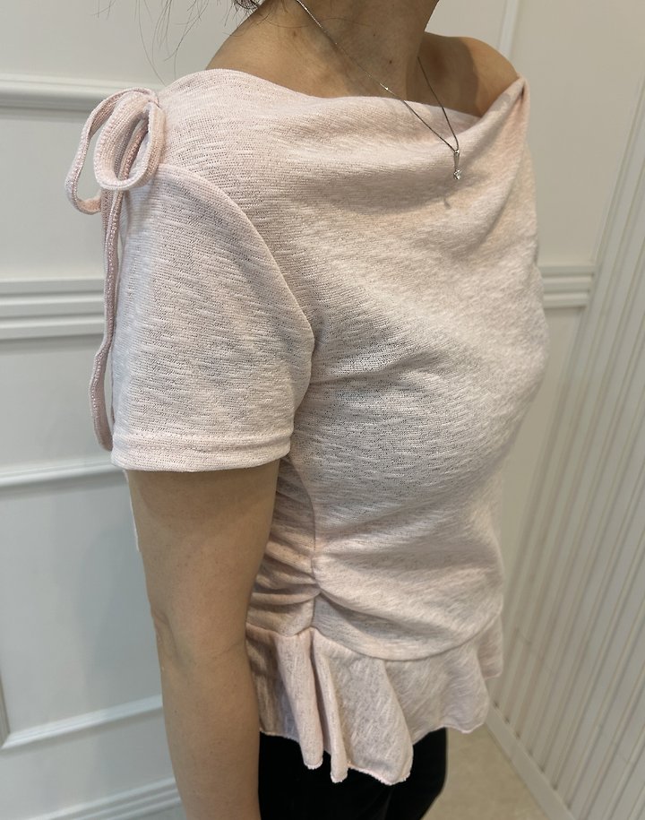 Pearls room - Korean Women Fashion - #momslook - Ellie Ribbon Tee - 5