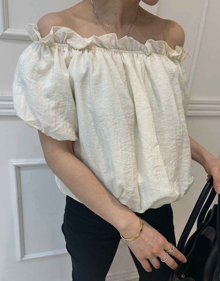 Pearls room - Korean Women Fashion - #momslook - Balloon Blouse - 3