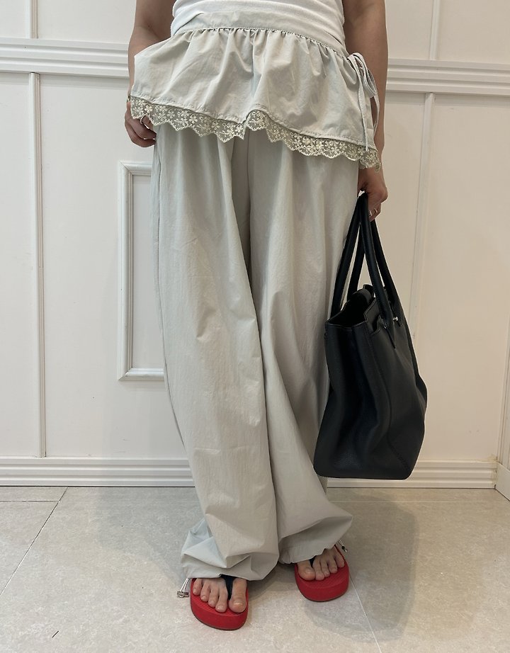 Pearls room - Korean Women Fashion - #momslook - Capri Pants Set - 3