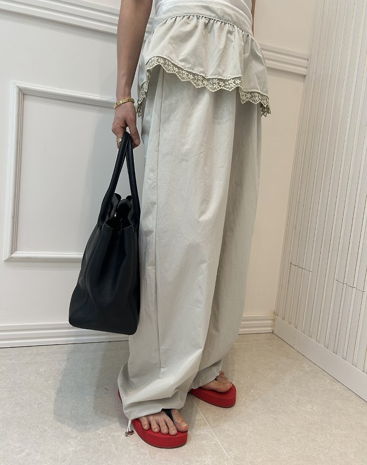 Pearls room - Korean Women Fashion - #momslook - Capri Pants Set - 5