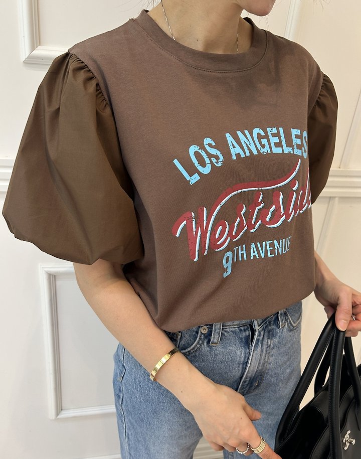 Pearls room - Korean Women Fashion - #momslook - Los Angel Tee - 6