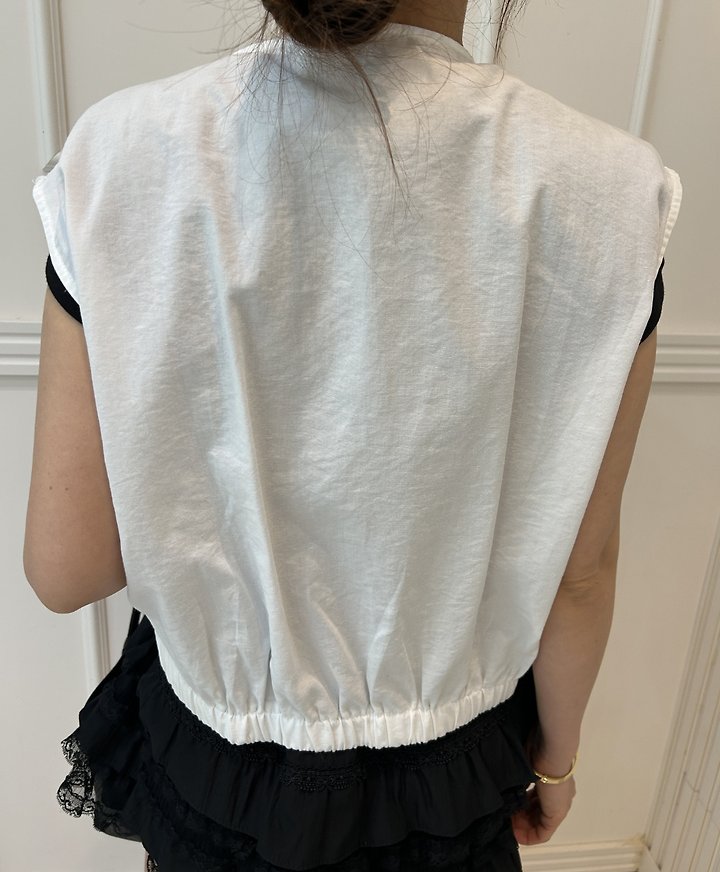 Pearls room - Korean Women Fashion - #momslook - Pintuck Vest - 12
