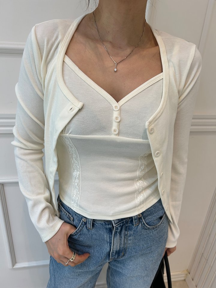 Pearls room - Korean Women Fashion - #momslook - Fleece Sleeveless Set - 12