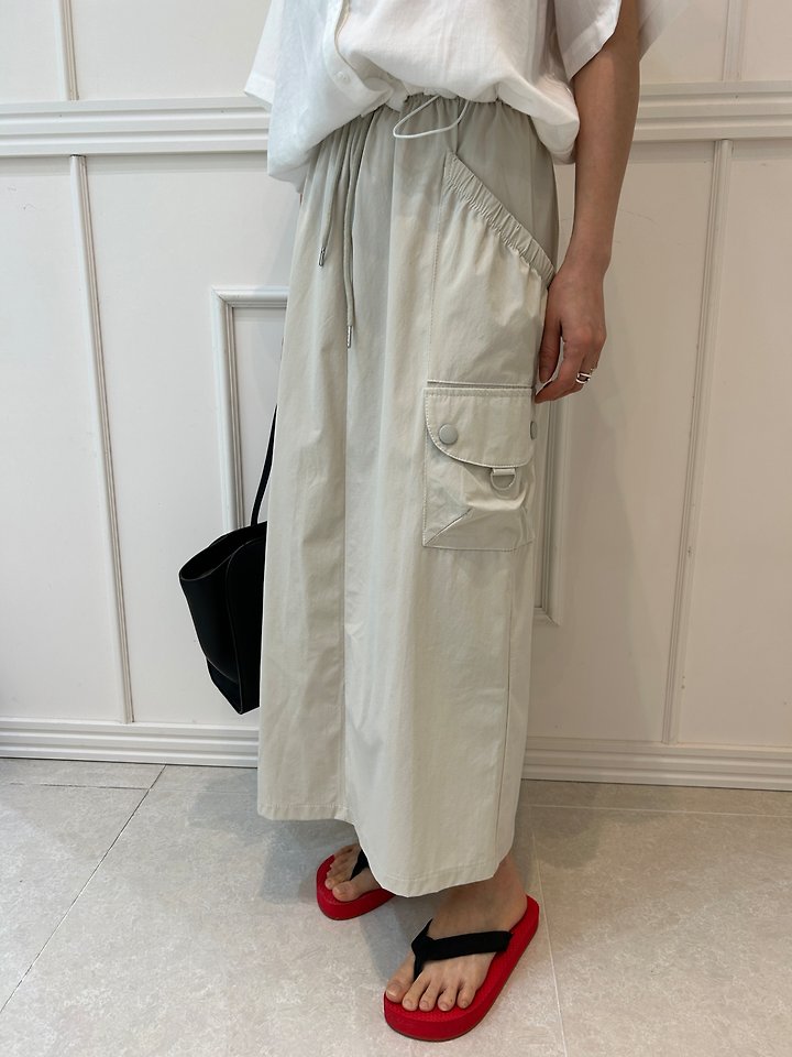 Pearls room - Korean Women Fashion - #momslook - Pocket Long Skirt - 6