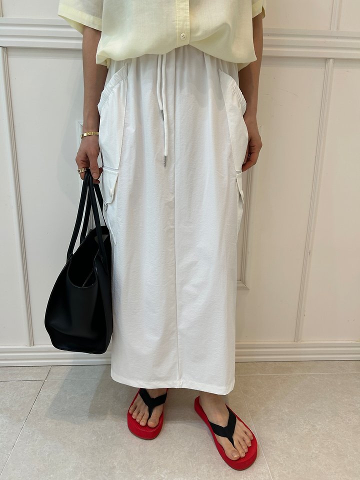 Pearls room - Korean Women Fashion - #momslook - Pocket Long Skirt - 8