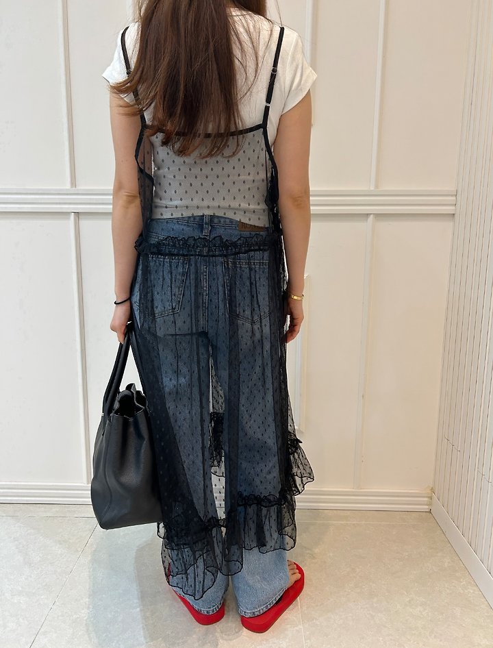 Pearls room - Korean Women Fashion - #momslook - See-Through String One-piece - 11