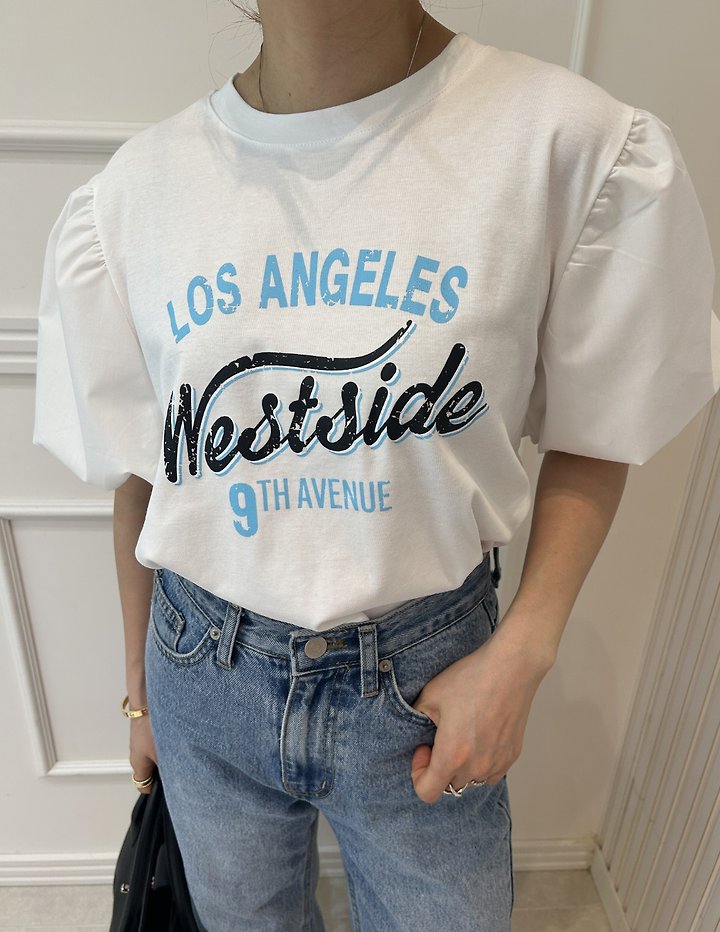Pearls room - Korean Women Fashion - #pursuepretty - Los Angel Tee - 12