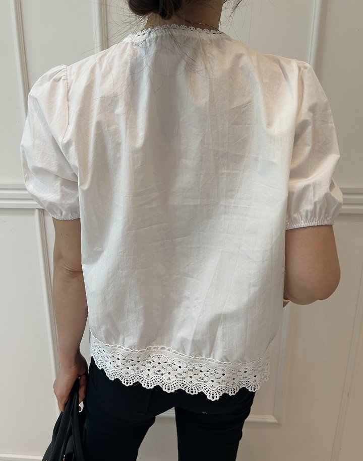 Pearls room - Korean Women Fashion - #pursuepretty - Blanc Blouse - 11