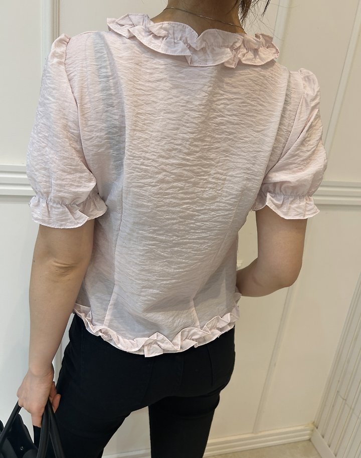 Pearls room - Korean Women Fashion - #pursuepretty - Gobchang Frill Blouse - 5