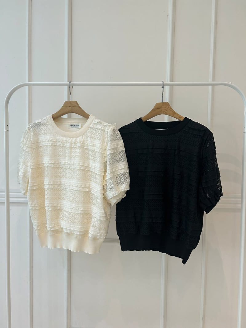 Pearls room - Korean Women Fashion - #restrostyle - Lace Tiered Knit