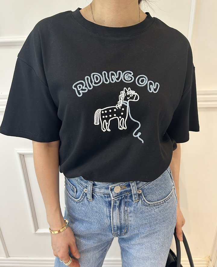 Pearls room - Korean Women Fashion - #shopsmall - Pony Tee - 10