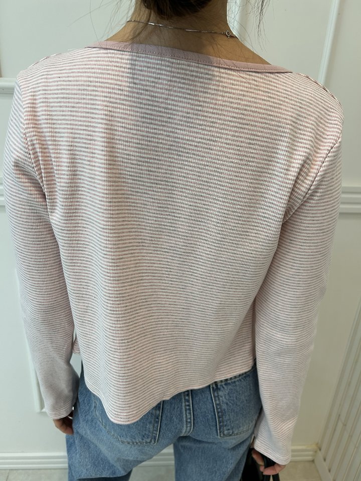 Pearls room - Korean Women Fashion - #thelittlethings - Ribbed Stripe Set - 7