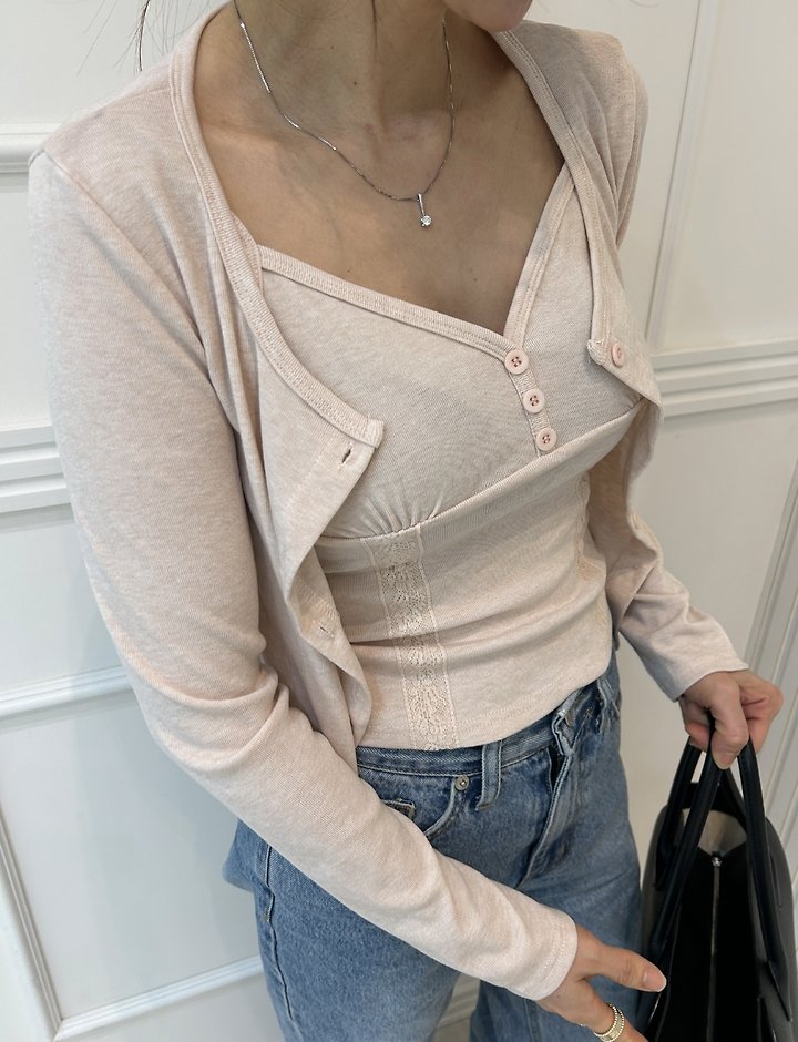 Pearls room - Korean Women Fashion - #thelittlethings - Fleece Sleeveless Set - 3