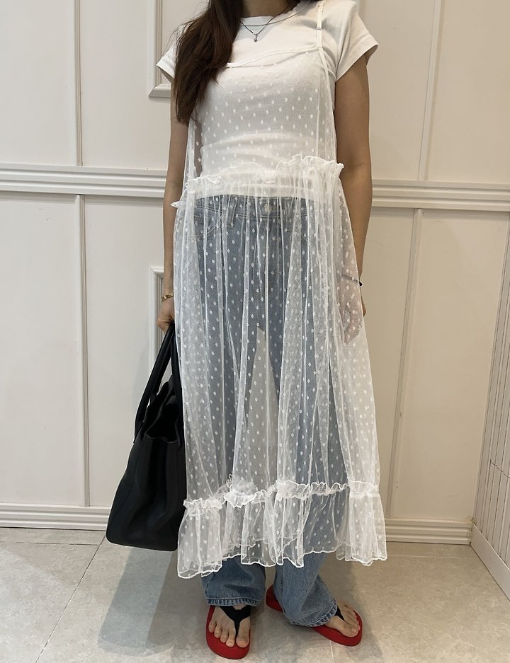 Pearls room - Korean Women Fashion - #vintageinspired - See-Through String One-piece
