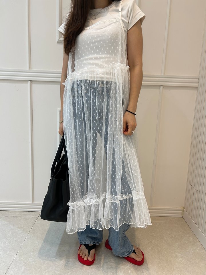 Pearls room - Korean Women Fashion - #vintagekidsstyle - See-Through String One-piece - 2